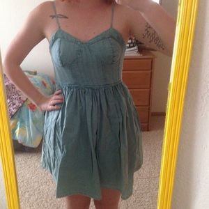 Band of Gypsies Teal Spaghetti Strap Dress